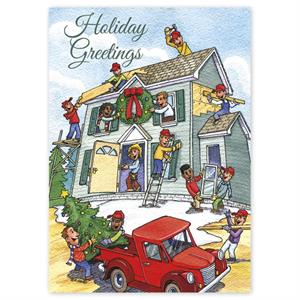 HP16325 - N6325 Cheerful Contractors Holiday Cards 5 5/8 x 7 7/8