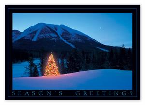 HP2322T Mountain Glow Budget Holiday Cards 7 7/8 x  5 5/8