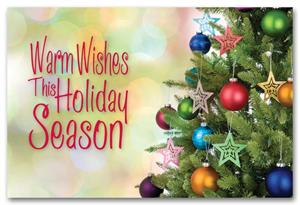 HPC1204 Classic Wishes Holiday Postcard 6 x 4