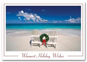 HS1303 - N1303 Beachy Holiday Cards 7 7/8 x 5 5/8