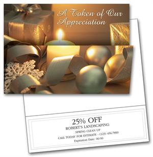 HS1323 Holiday Token Coupon Cards 7 7/8 x 5 5/8