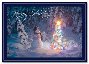 HS1332 Snowy Decorator Christmas Cards 7 7/8 x 5 5/8