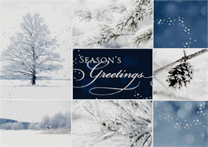 M0869 Winter Collage Holiday Greeting Cards 7 7/8 x 5 5/8