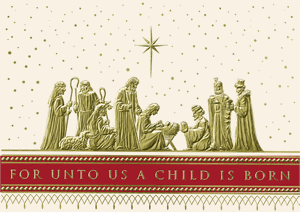 M1326 Nativity Christmas Holiday Cards 7 7/8 x 5 5/8
