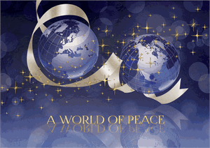 M1487 Universal Peace Holiday Cards 7 7/8 x 5 5/8