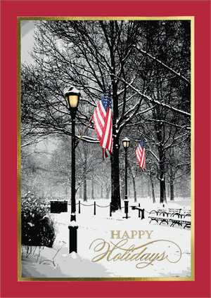M1491 Silent Salute Patriotic Holiday Cards 5 5/8 x 7 7/8