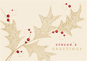 M1532 Precious Holly Holiday Cards 7 7/8 x 5 5/8