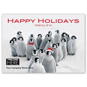 MT15019 Penguin Parade Holiday Logo Cards 7 7/8 x 5 5/8