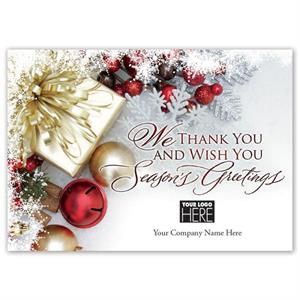 MT15024 Gift of Thanks Holiday Logo Cards 7 7/8 x 5 5/8