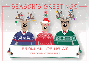 MT16012 Happy Sweater Crew Holiday Cards 7 7/8 x 5 5/8