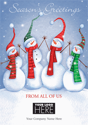 UP17001 - MT17001 High Five Gang Holiday Logo Cards 5 5/8 x 7 7/8