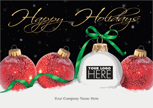 UP17008 -  MT17008 Holiday Display Holiday Logo Cards 7 7/8 x 5 5/8