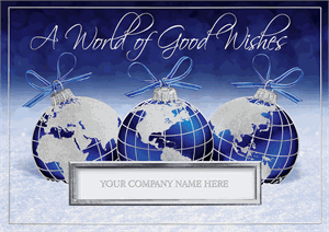 H17626 - N7626 Worldly Wishes Holiday Cards 7 7/8 x 5 5/8
