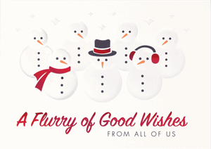 H17639 - N7639 Flurry of Wishes Holiday Cards 7 7/8 x 5 5/8