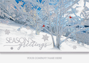 H17668 - N7668 Frosted Wonders Holiday Cards 7 7/8 x 5 5/8