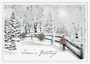 H17670 - N7670 Scenic Pass Holiday Cards 7 7/8 x 5 5/8