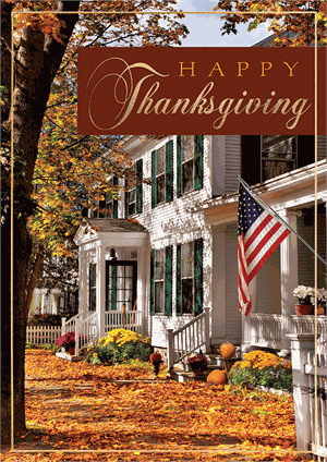 H17676 - N7676 Stately Thanks Thanksgiving Cards 5 5/8 x 7 7/8