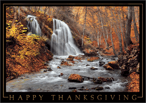 H17678 - N7678 Cascading Wonders Thanksgiving Cards 7 7/8 x 5 5/8