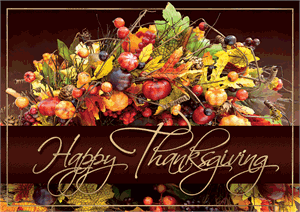 H17679 - N7679 Harvest Treasures Thanksgiving Cards 7 7/8 x 5 5/8