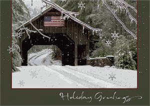 H17685 - N7685 Patriot Way Patriotic Holiday Cards 7 7/8 x 5 5/8