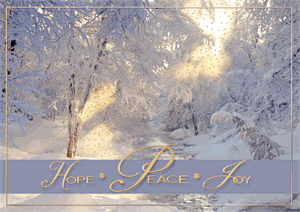 H17689 - N7689 Blissful Mornings Holiday Cards 7 7/8 x 5 5/8