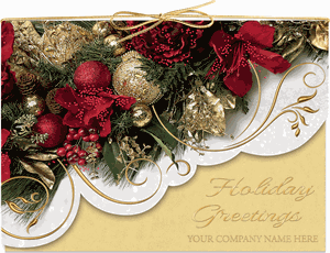 H17695 - N7695 Delicate Trimmings Holiday Cards 7 7/8 x 5 5/8