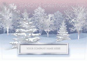 H17696 - N7696 Flurries at Dusk Holiday Cards 7 7/8 x 5 5/8