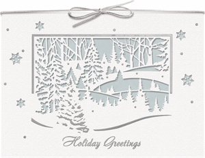 H17699 - N7699 Magnificent Winter Holiday Cards 7 7/8 x 5 5/8