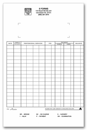 P408-DENTA Pegmaster Check Cash Ledger Cards 5 1/2 x 8 1/2