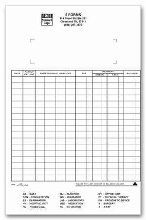 P408-PODIA Pegmaster Check Cash Ledger Cards 5 1/2 x 8 1/2