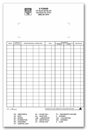 P408-VETER Pegmaster Check Cash Ledger Cards 5 1/2 x 8 1/2