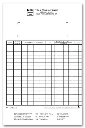 P608 Pegmaster Payment Ledger Cards 5 1/2 x 8 1/2