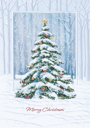 P98630 Celebration Tree Holiday Cards 5 5/8 x 7 7/8