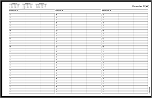 TIME51 TimeScan 3 Column Wirebound Book 15 Minute Spacing 8am-6pm With Extra Hour 17 x 11