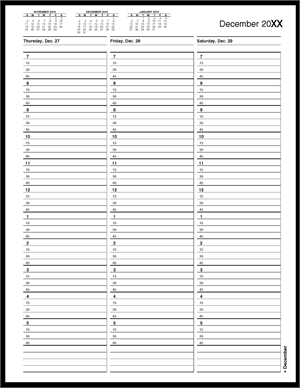 TIME5 TimeScan 1 Col Wirebound Book 15 Min 7am-6pm With Extra Hour 8 1/2 x 11