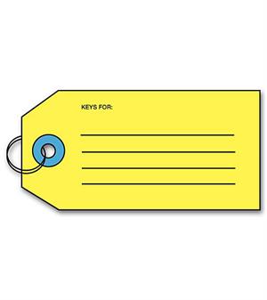 R163 Key Tag w/Key Ring 2 3/4 X 1 3/8