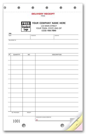 R6520 Delivery Receipt 5 2/3 x 8 1/2