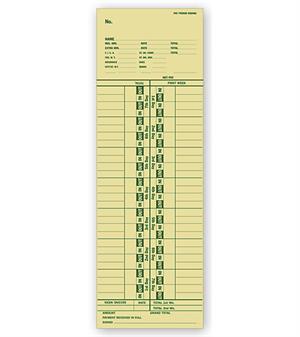 R9306 Weekly Time Record 3 1/2 x 10 1/2