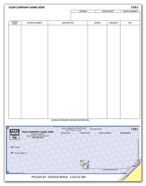 SDLB265 High Security Laser Bottom A/P Check 7.5 Voucher 8 1/2 x 11