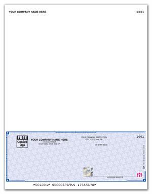 SDLB368 High Security Laser Bottom PayRoll Check 7.5 Voucher 8 1/2 x 11