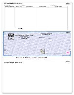 SDLM255 - SSLM255 High Security Laser Middle Check 22 Security Features 8 1/2 x 11