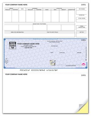SDLM332 - SSLM332 High Security Laser Middle Payroll Check 22 Security Features 8 1/2 x 11