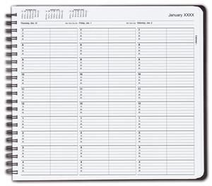 TIME21 TimeScan 2 Column Wirebound Book 15 Minute Interval 7am-5pm 12 x 11