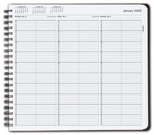 TIME33 TimeScan 2 Column Wirebound Book 10 Minute Interval 8am-6pm 12 x 11