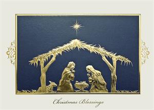 A4108 Holy Night Religious Christmas Cards 7 7/8 x 5 5/8