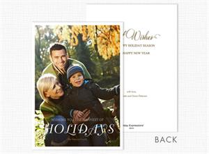 D2474 The Happiest of Holidays Christmas Photo Cards 5 5/8