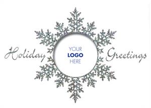 F2944 Prismatic Snowflake Logo Holiday Cards 7 7/8 x 5 5/8