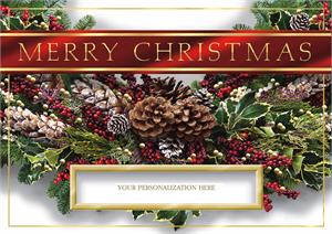 H08609 Surrounded with Cheer Christmas Cards 7 7/8 x 5 5/8