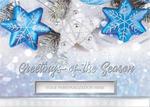 H08612 Blue Star Magic Holiday Cards 7 7/8 x 5 5/8