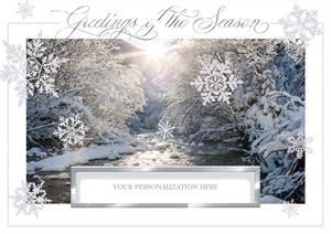 H08627 Snowflake Bliss Holiday Cards 7 7/8 x 5 5/8